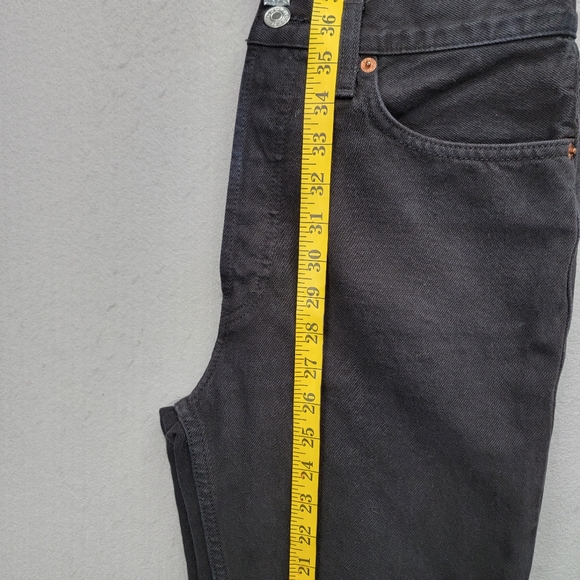 REDONE ORIGINALS HIGH RISE STRAIGHT LEG RAW HEM, SIZE 28 - Picture 9 of 12
